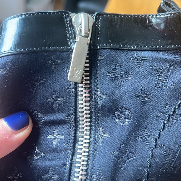 Louis Vuitton ankle boots, black pattern, silk fabric size 8 - Picture 11 of 12